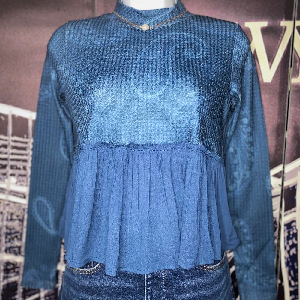 Blue Paisley Blouse